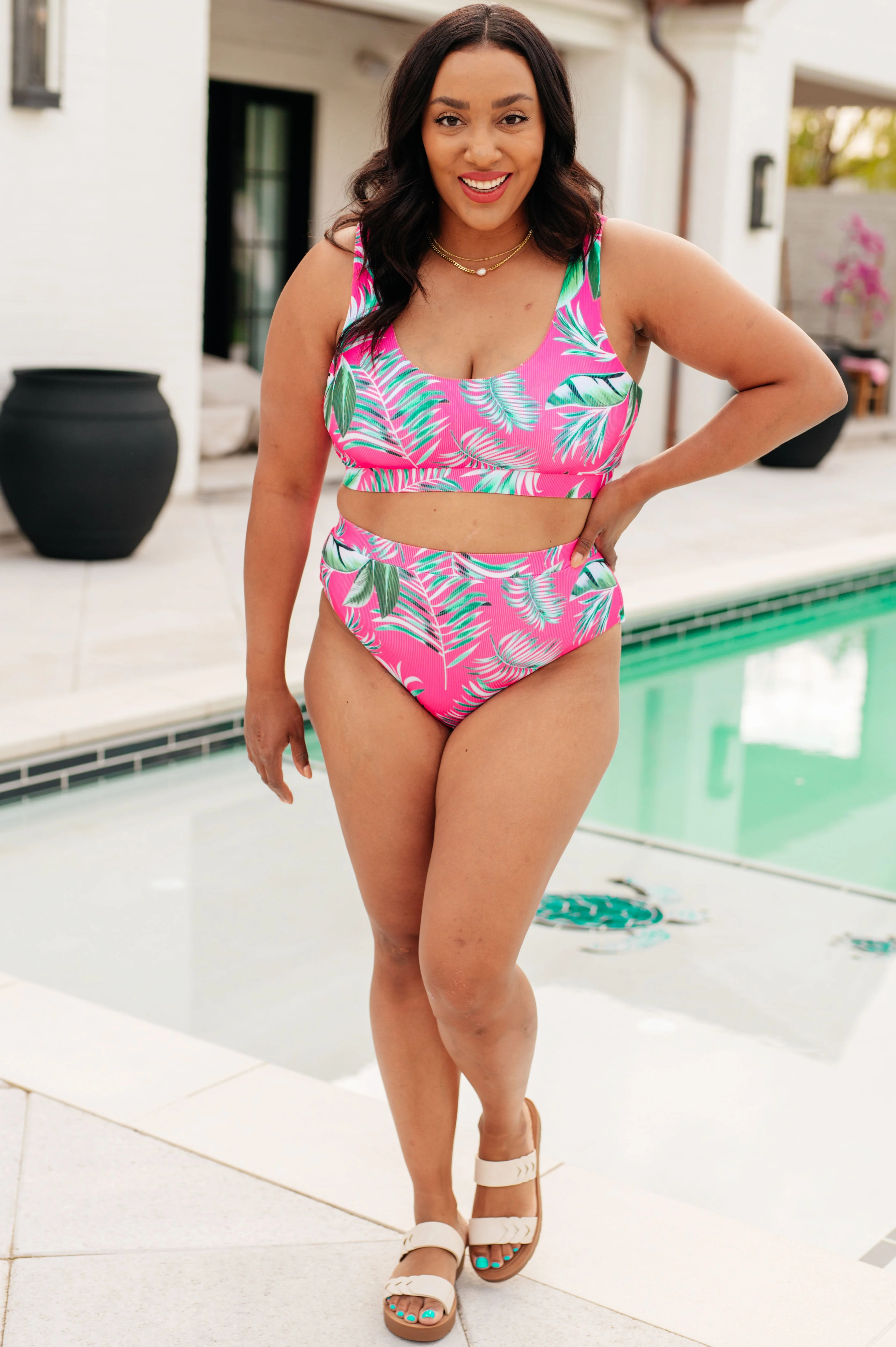 Tropical Print Swim Bottoms