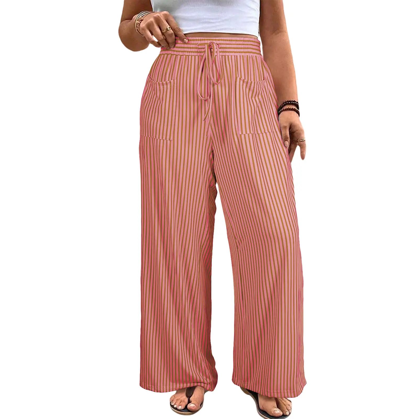 🔥LAST DAY SALE 90% OFF💕Striped Wide-Leg Palazzo Pants