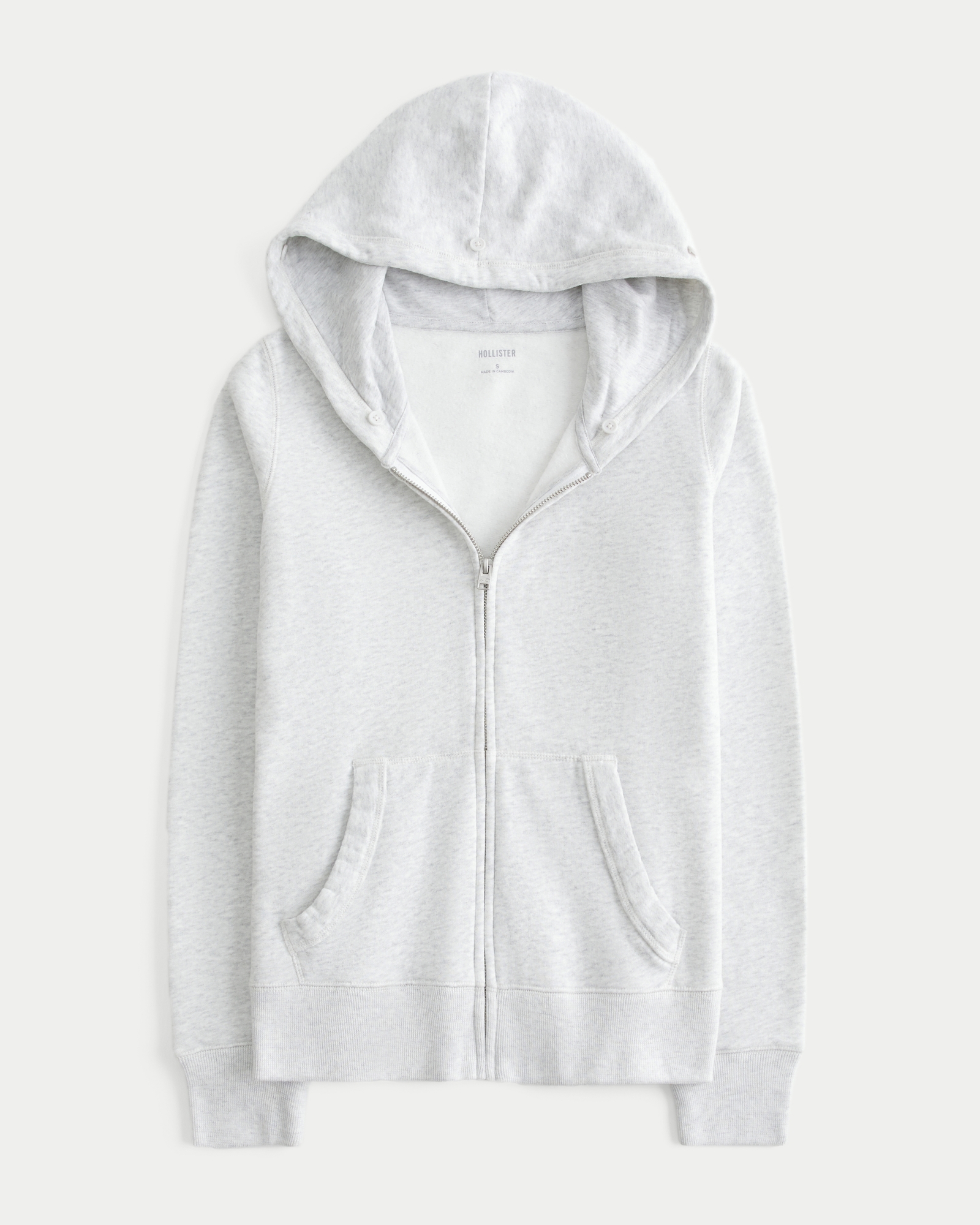 Faux Fur Trim Zip-Up Hoodie