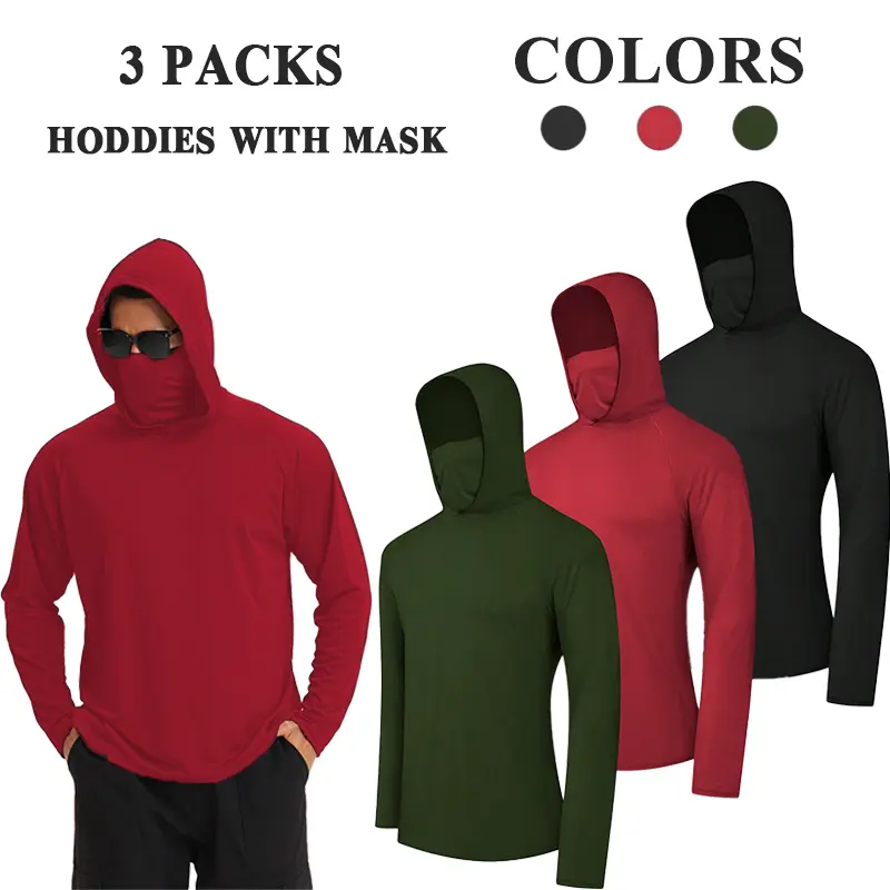 Men's Athletic Hoodie | Long-Sleeve Fishing Shirt | Lightweight Sun Protection Jacket