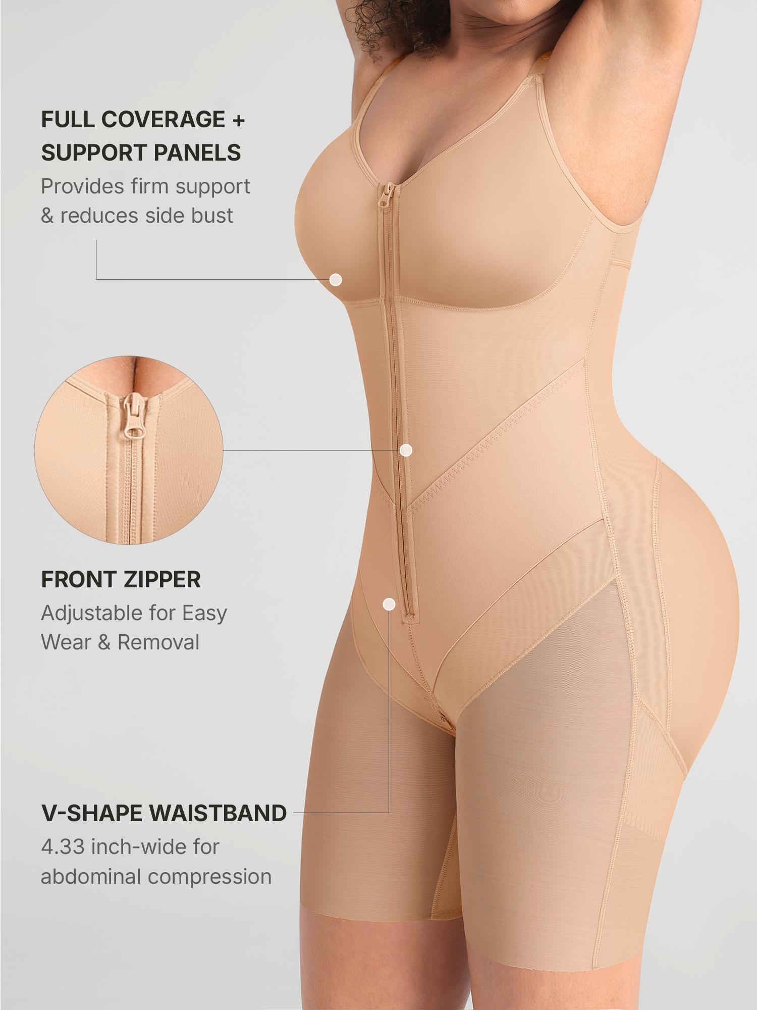 Colombianas Shapewear Butt Lifter Bodysuit with Zipper Crotch Plus Size Smooth Compression SummerVibes