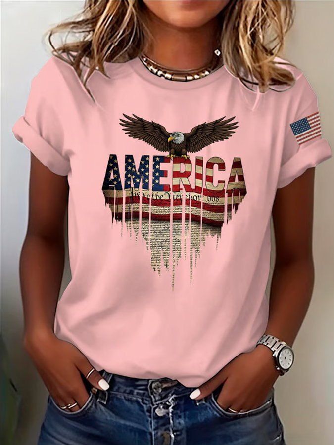 Women'S Casual 250Th Anniversary Commemorative Patriotic T-Shirt