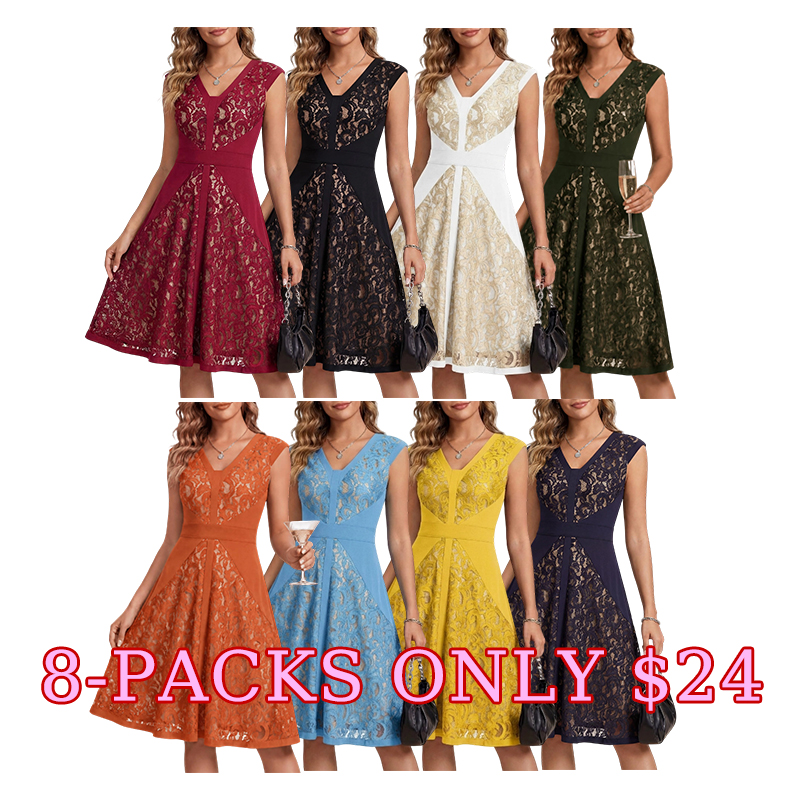 🌸 Elegant Floral Lace V-Neck Evening Gown