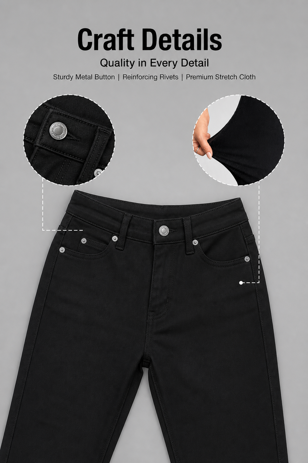 Women's Button-Fly Leggings (with Pockets)