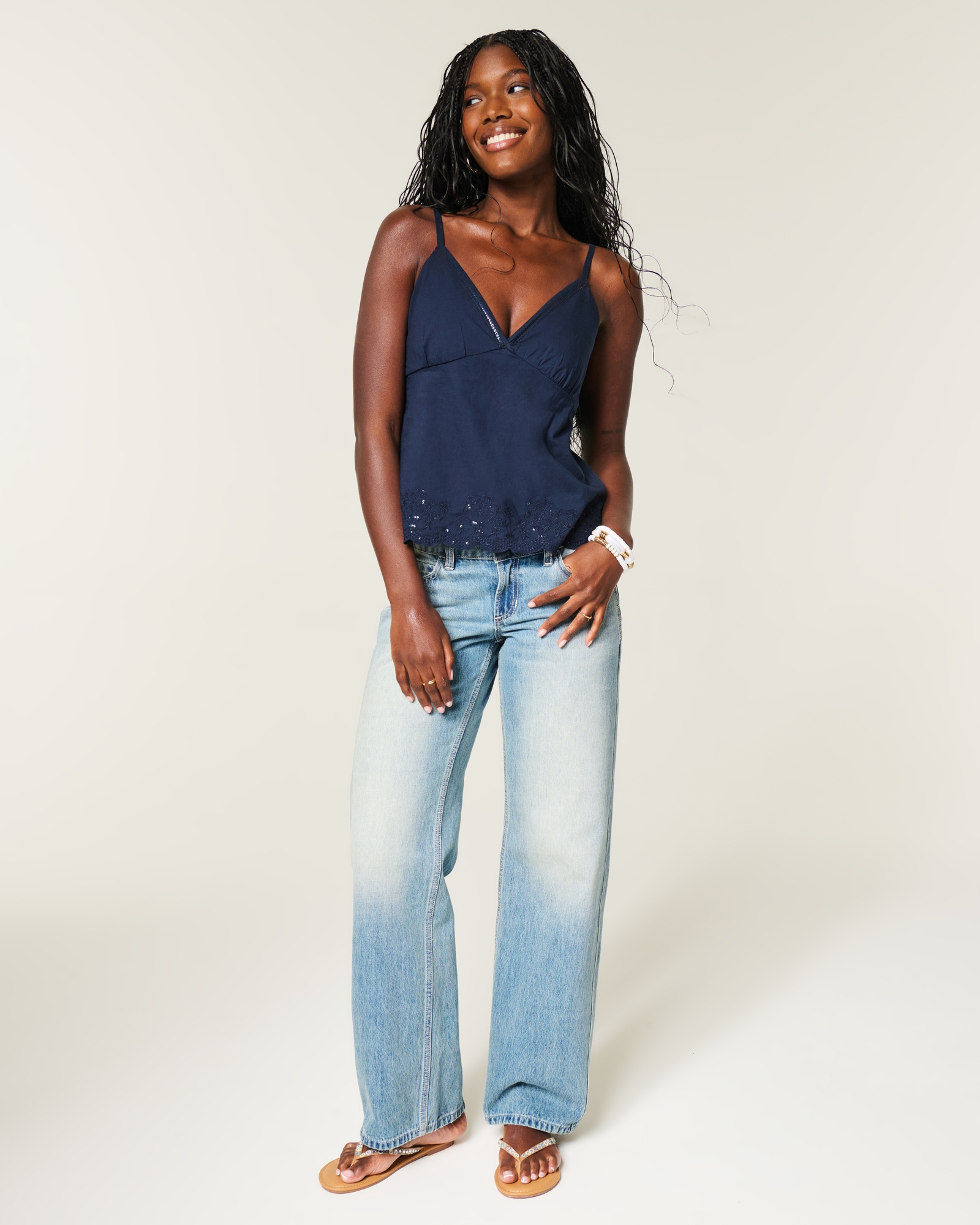 Embroidered Sequin Tank