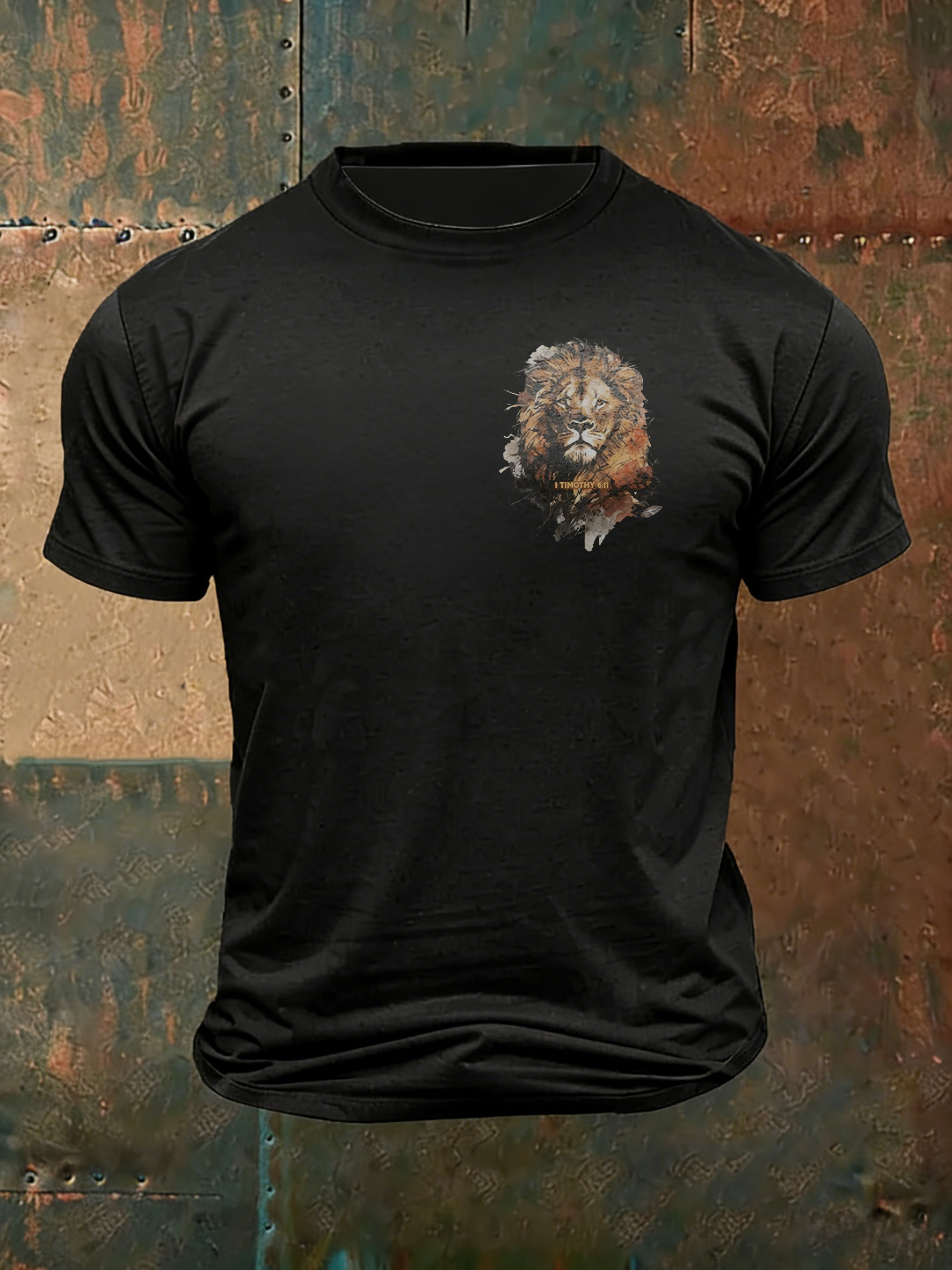 Men'S Casual Faith Jesus Letter Printed Round Neck T-Shirt