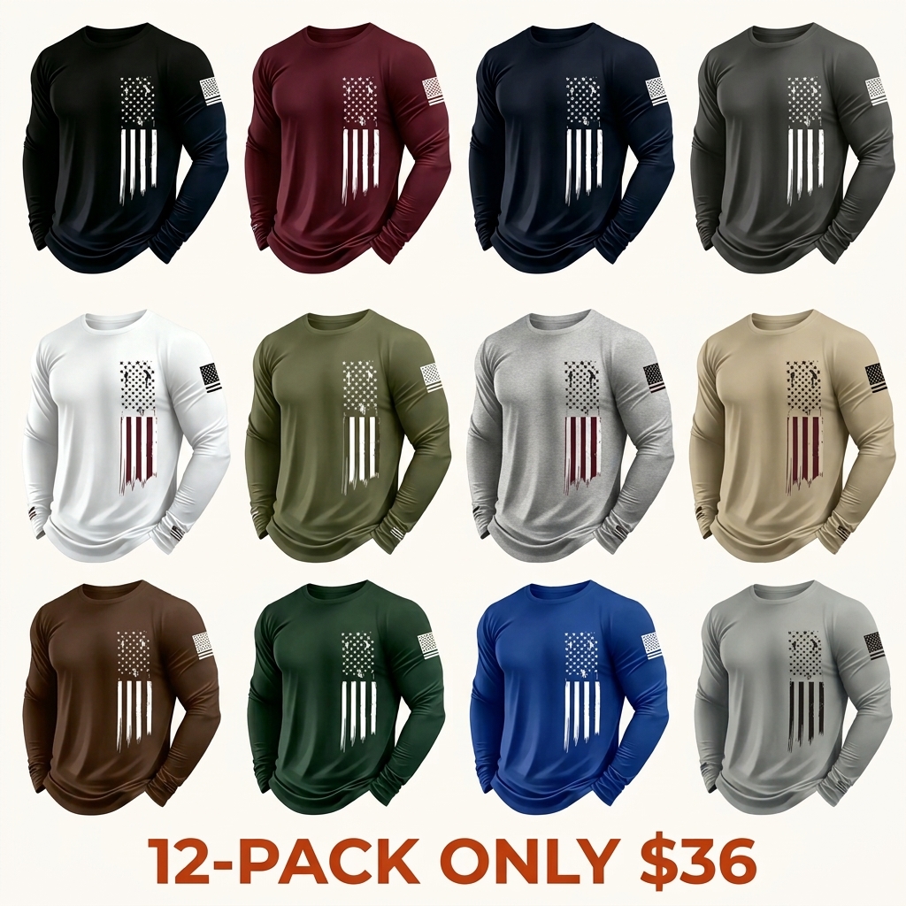 Men's Crew Neck Long-Sleeve T-Shirt
