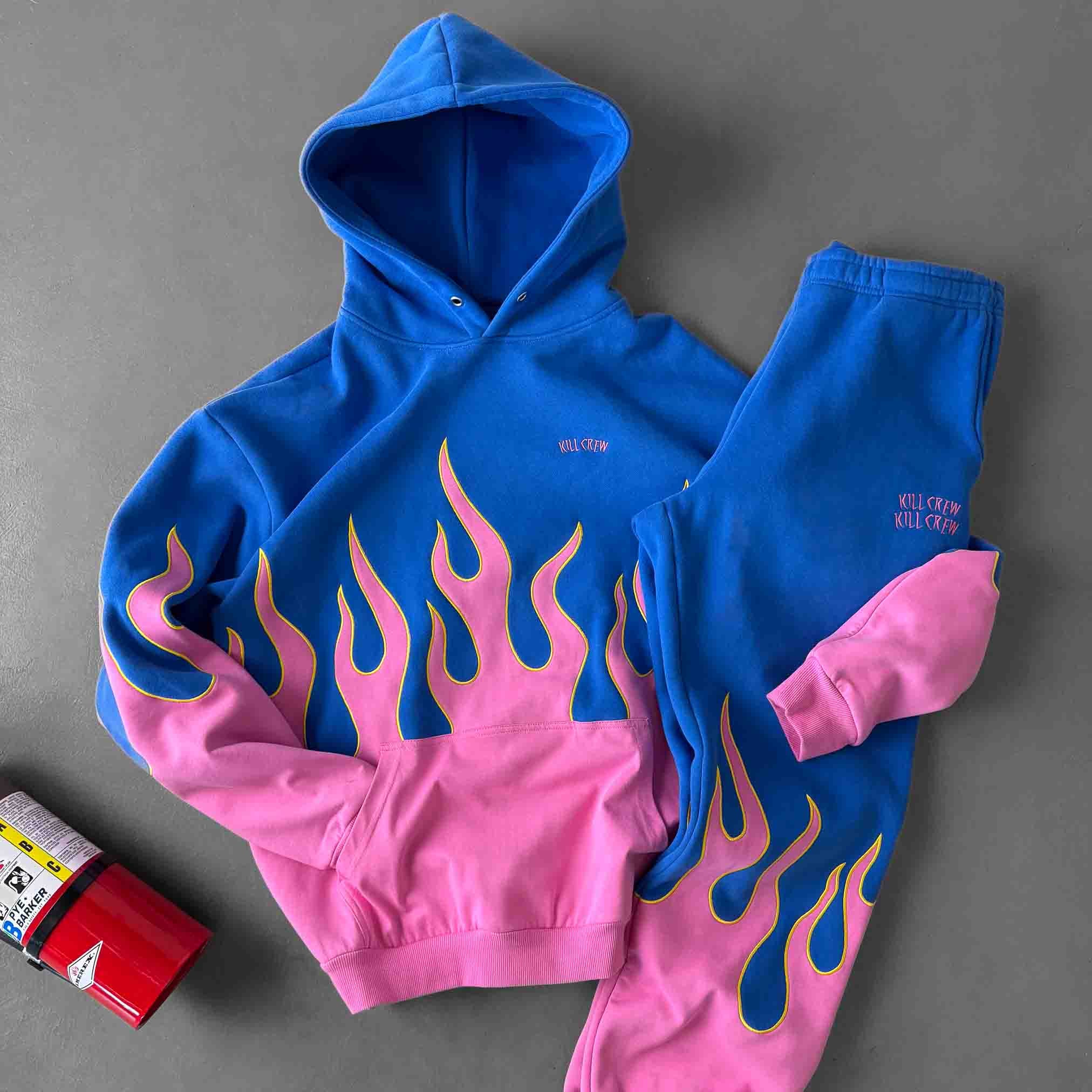 PREMIUM HEATER SWEATS - BLUE / PINK