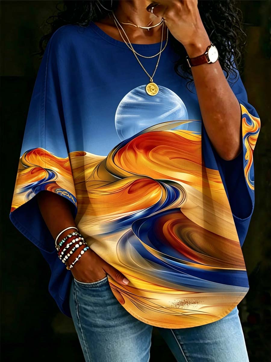 African Women's Desert Sunset Art Print T-Shirt