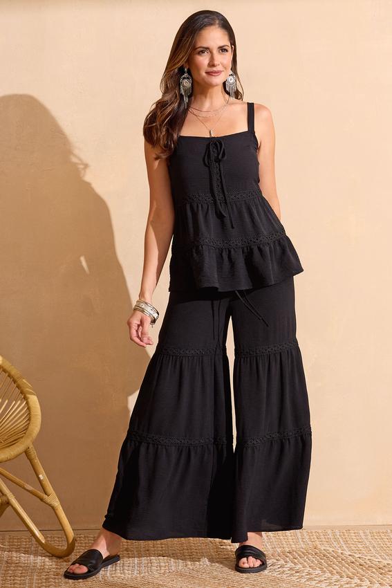 Lace Inset Pants