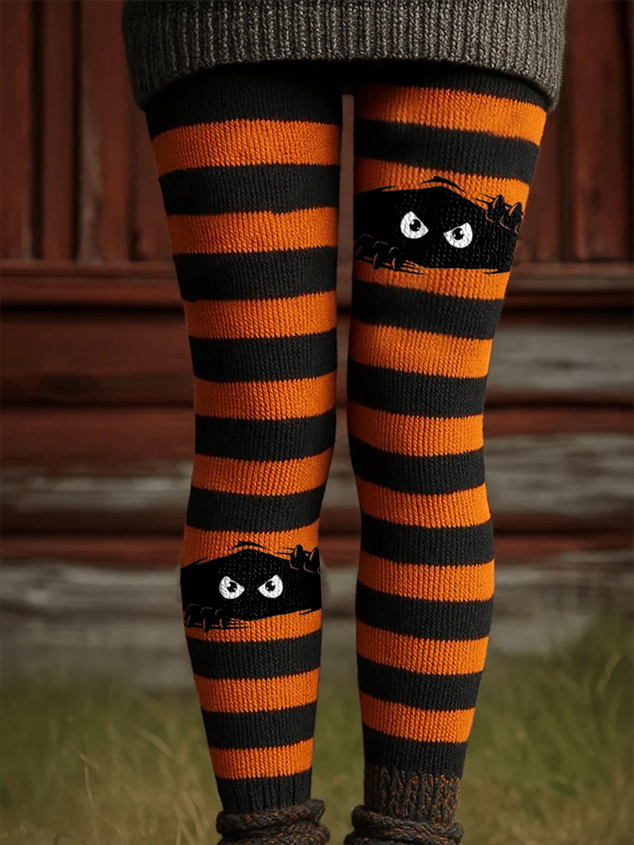Women's Halloween Ghost Face Print Leggings