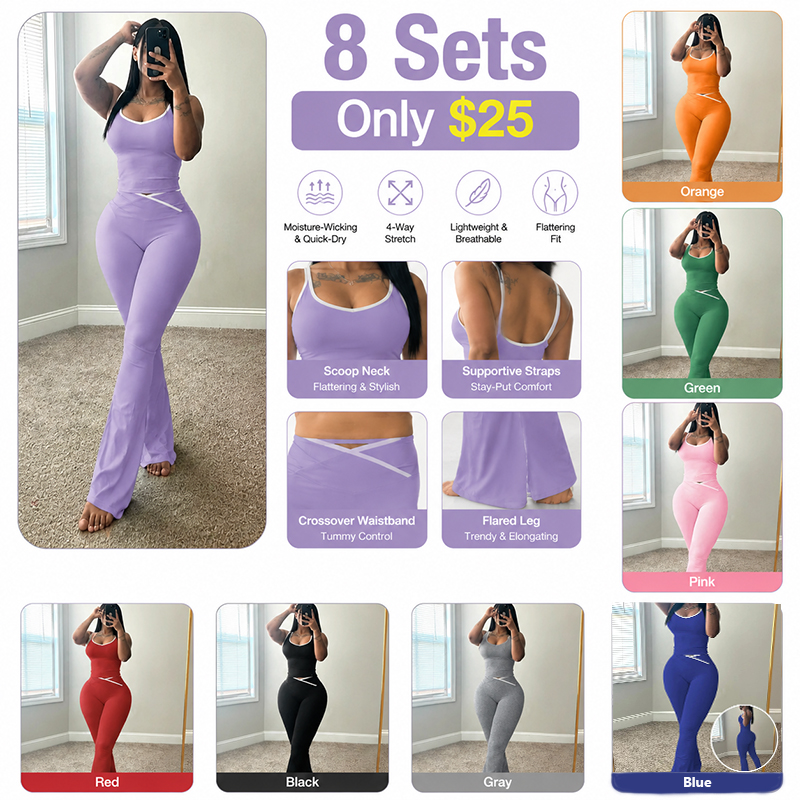 Women's Colorblock Tank & Cargo Pants Set