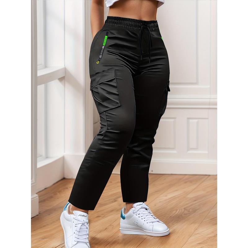Women’s Lightweight Utility Cargo Pants – Zip Pocket Outdoor Trousers