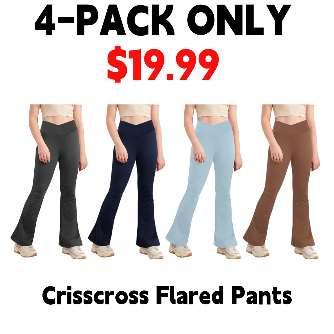 ⚡FINAL SALE⚡Cross-Waist High-Rise Flared Pants