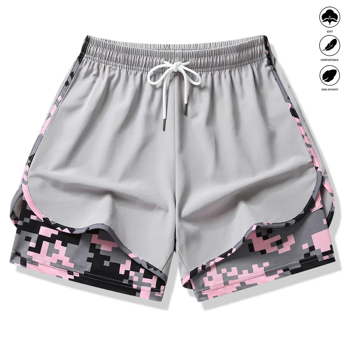 🔥🔥Easter Sale!!🔥Women’s 2-in-1 Athletic Running Shorts – Built-In Liner Active Workout Shorts