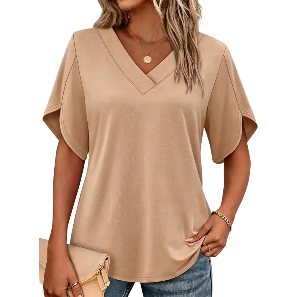 🔥8-PACK $24 - Women's Summer Tops Short Petal Sleeve Shirts