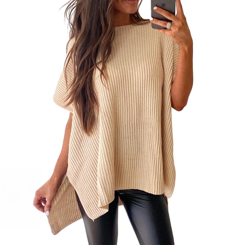 Spring/Summer Oversized Cozy Ribbed Knit Top