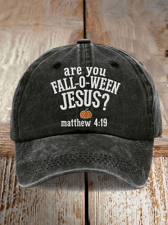 Women's Casual Halloween Faith Print Baseball Cap