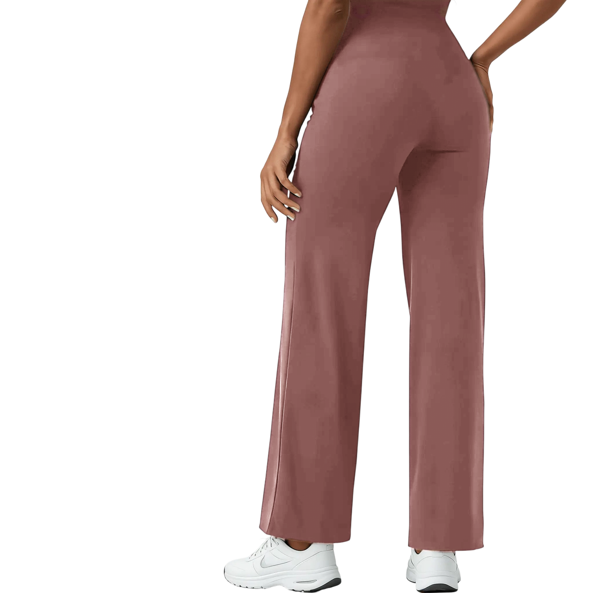 Women's Wide-Leg Suit Pants with Elastic Waist
