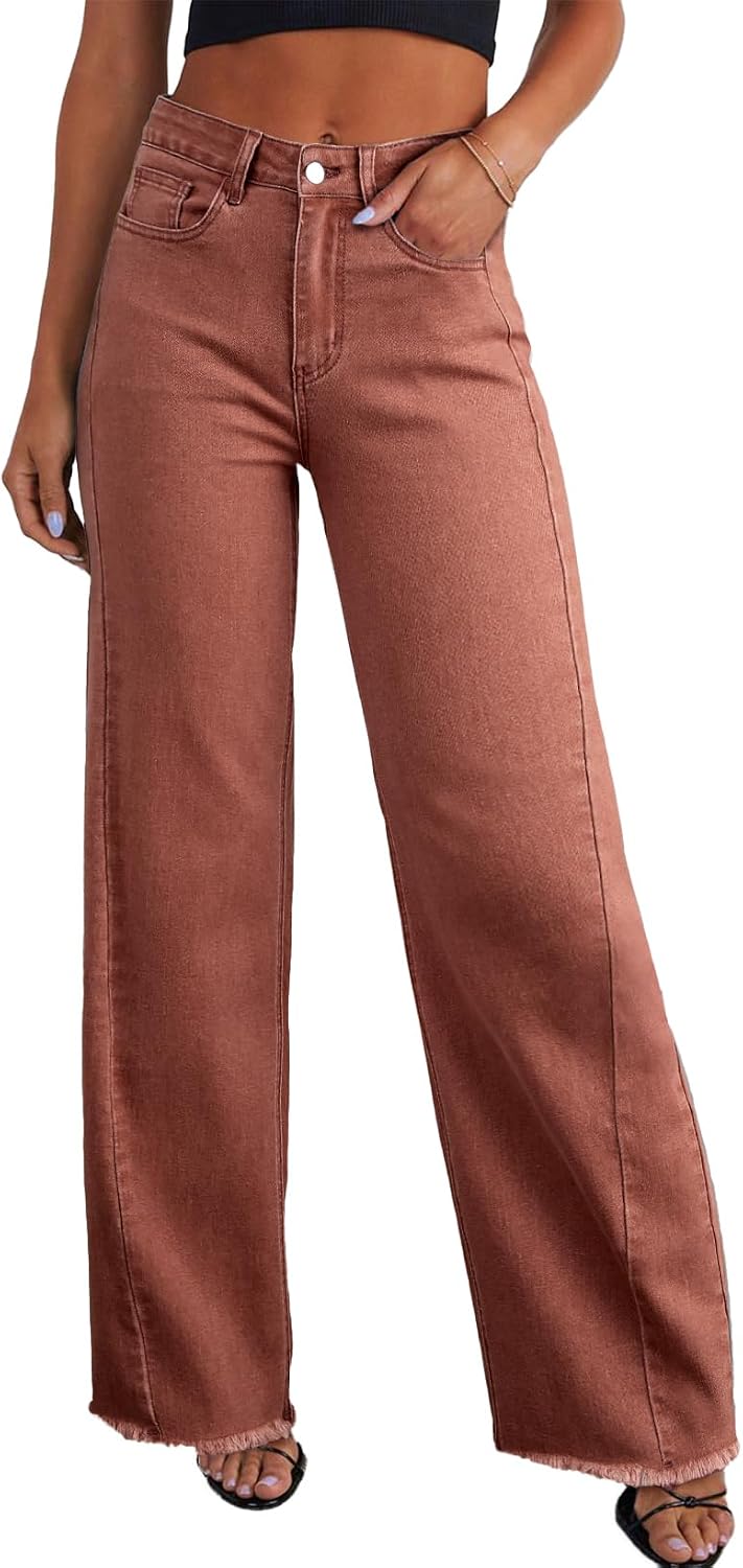 ⚡Women's High-Waisted Stretch Wide-Leg Jeans 🔥