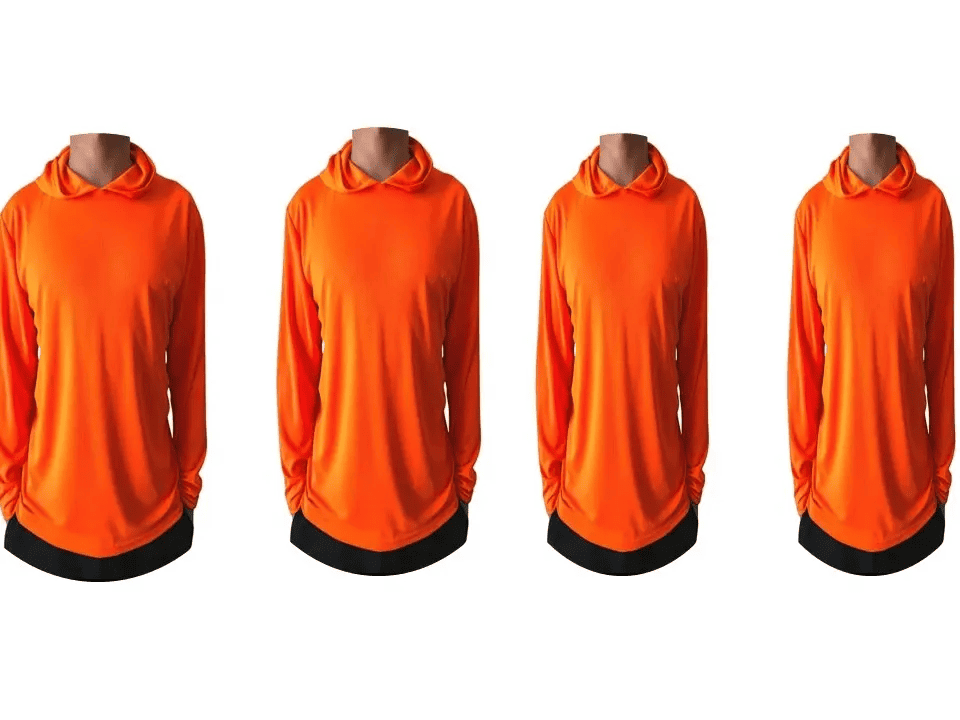 4 SHIRT PACK Hi Vis Long Sleeve Safety Shirt With Hoodie