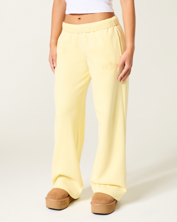 Hollister Feel Good Wide-Leg Logo Graphic Sweatpants