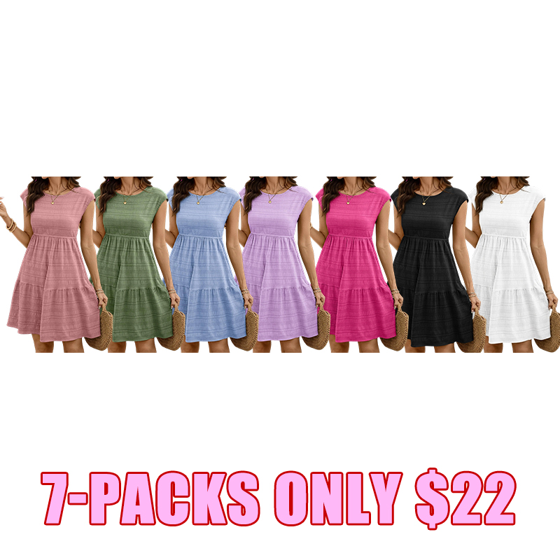 Women's Lightweight Textured Sleeveless Summer Sundress