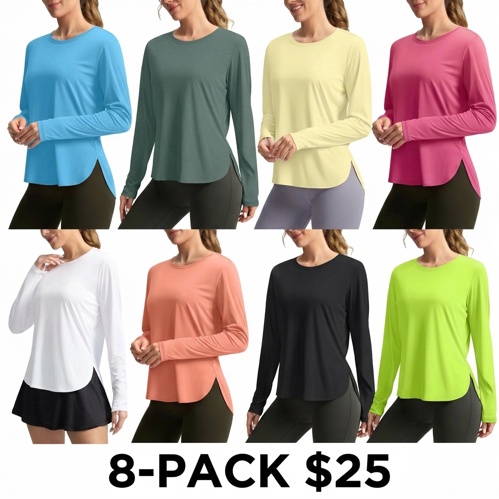 Women's UPF 50+ Long Sleeve Sun Shirt – Lightweight Quick Dry UV Protection Top