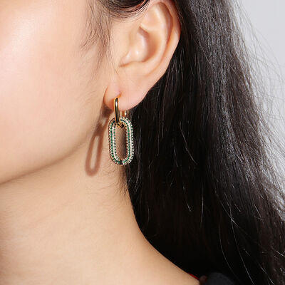 18K Gold-Plated Inland Zircon Earrings (3 color options)