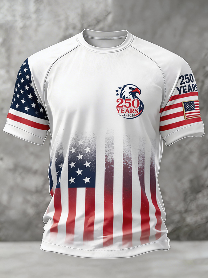 Men's Comfort 250Th Anniversary Celebration Printed T-Shirt In The United States