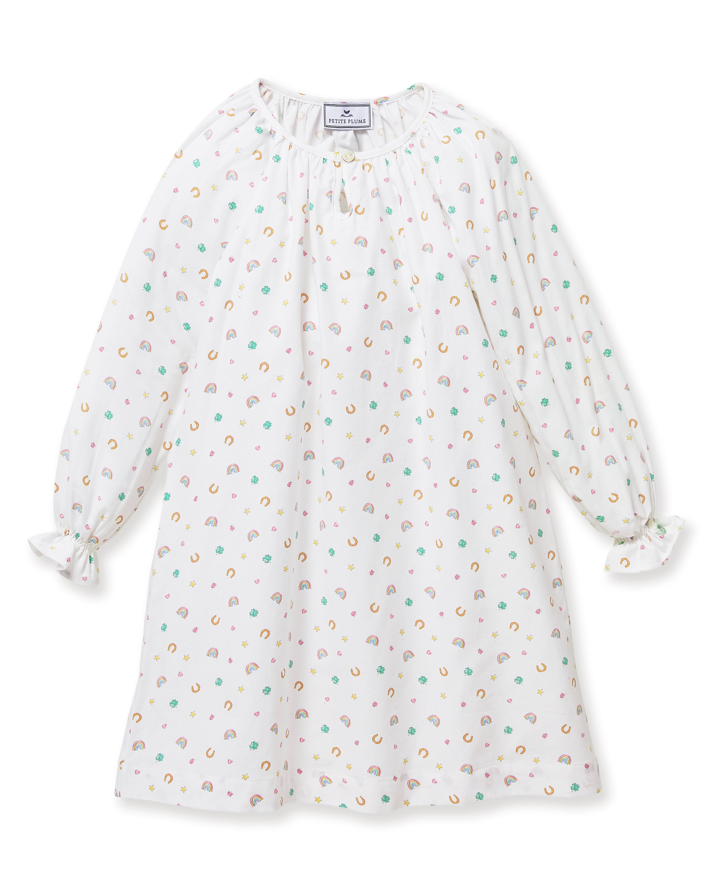 Girl's Twill Delphine Nightgown in Good Luck Charms