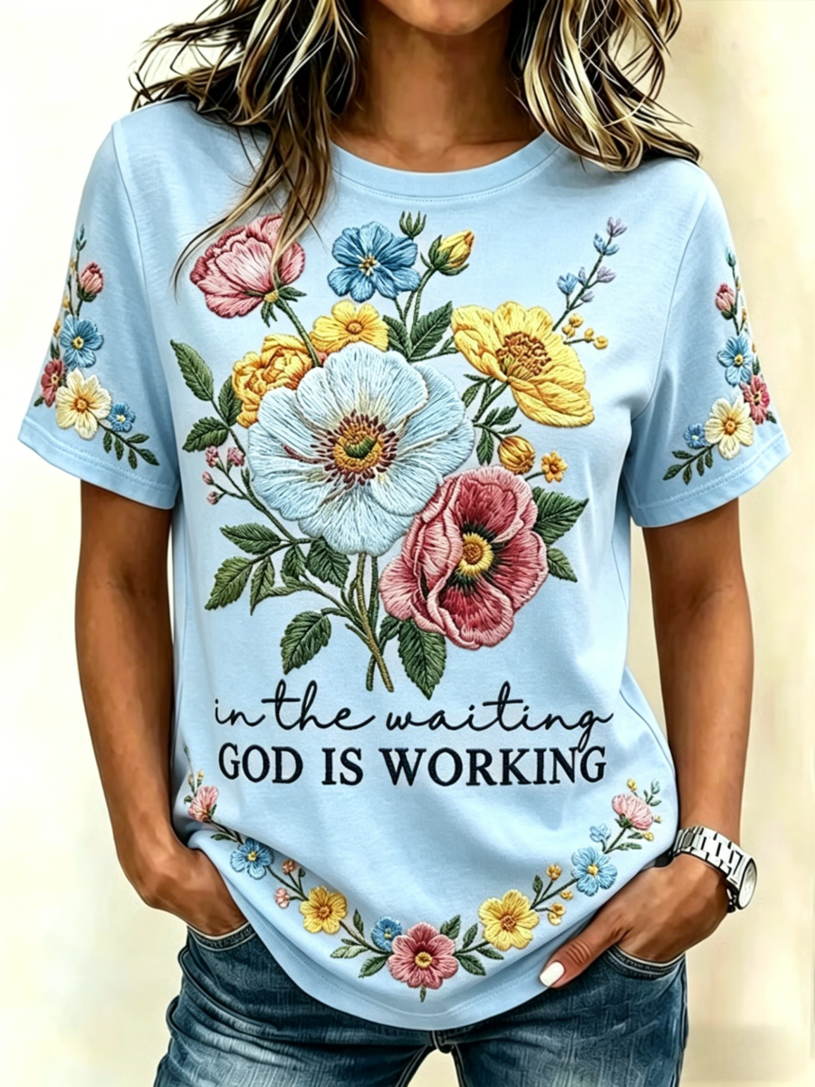Women's Summer Faith Printed T-shirt
