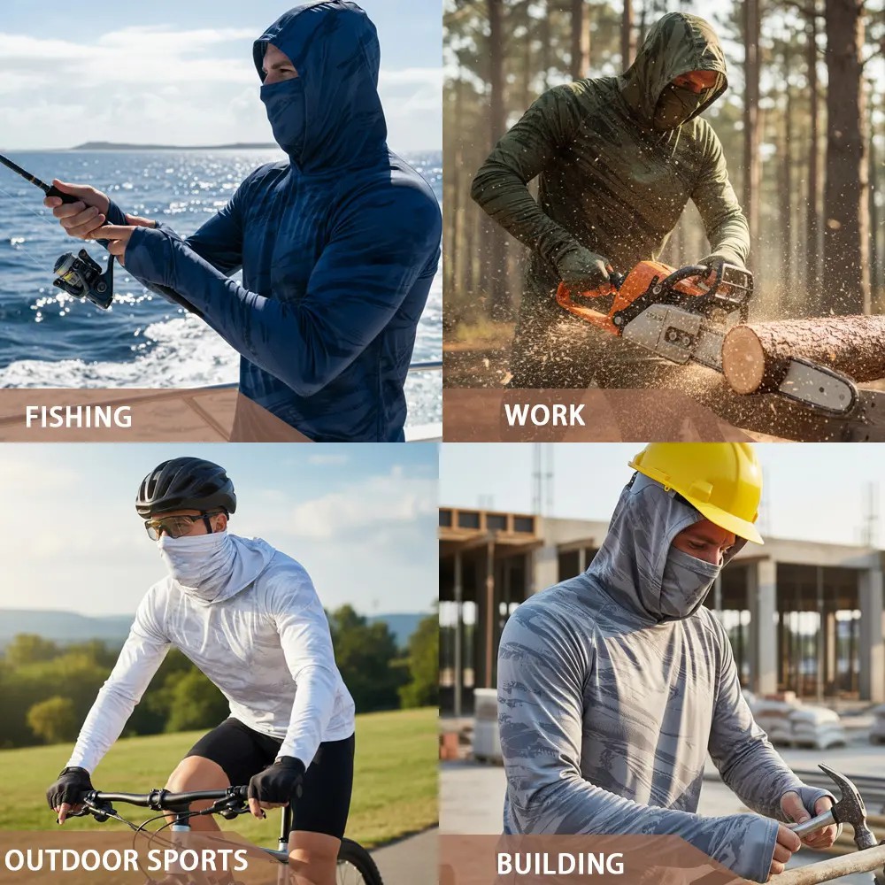 ☀️Men’s Quick-Dry Sun Protection Performance Hoodies (5-Pack)  | UPF 50