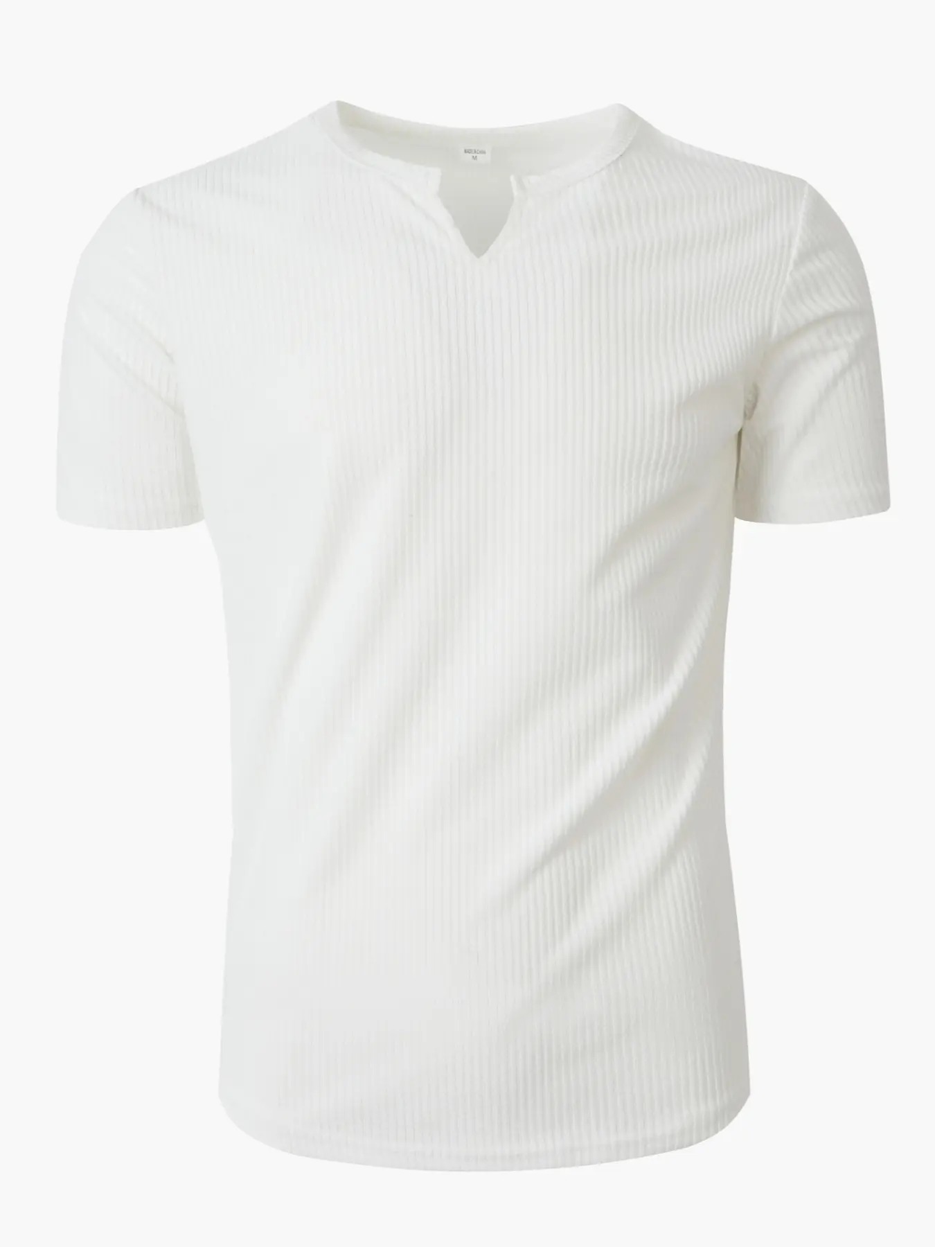 Men's Vertical Striped V-Neck Short Sleeve T-Shirt