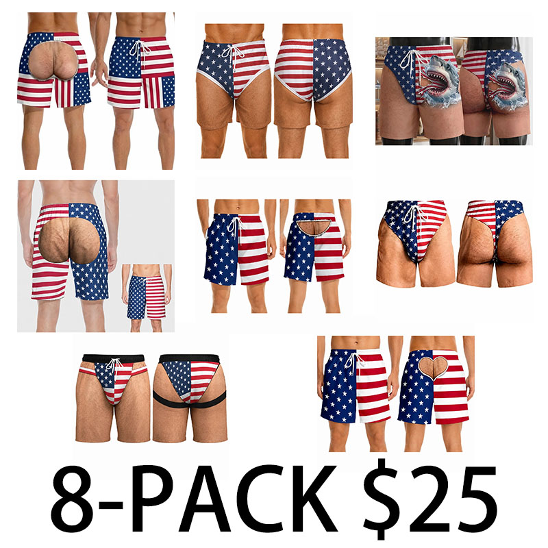 Men's Patriotic Swim Trunks – American Flag 