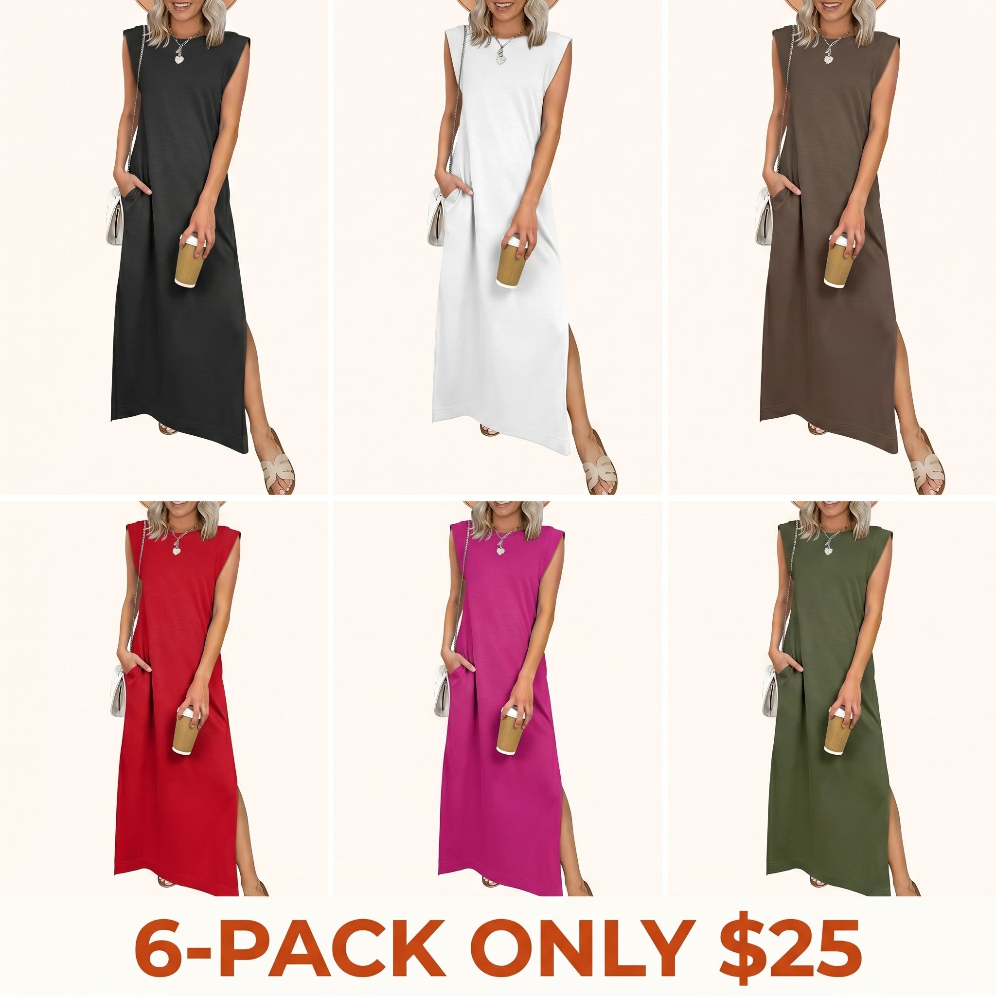 Women's Summer Casual Sleeveless Maxi Dress
