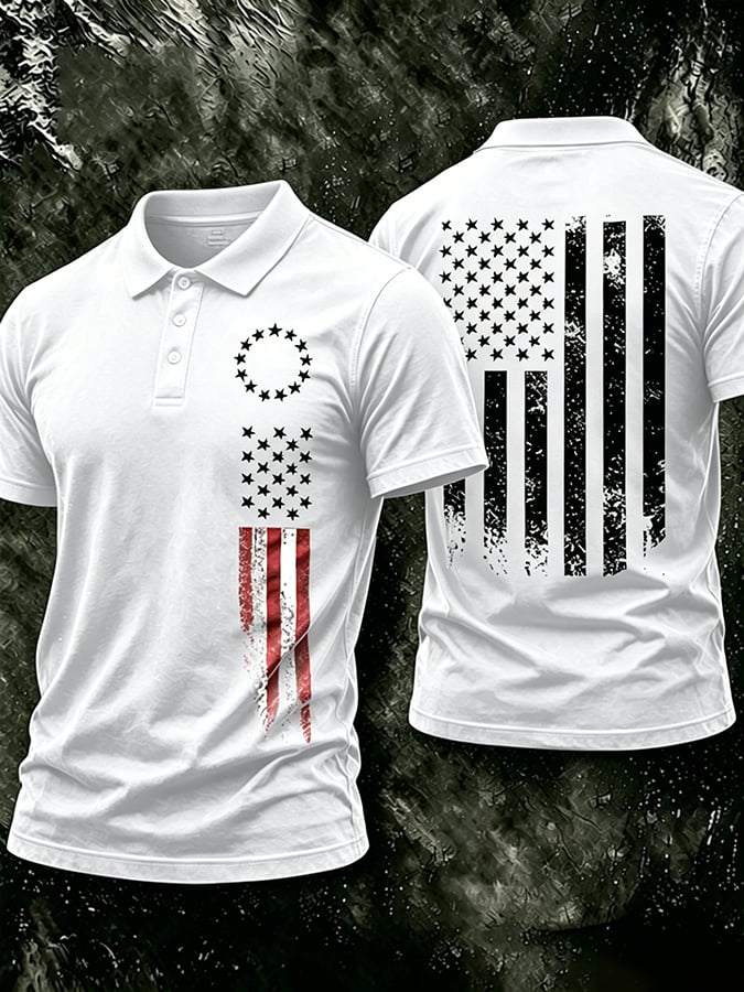 Men's USA 1776-2026 Freedom Printed Polo Shirt