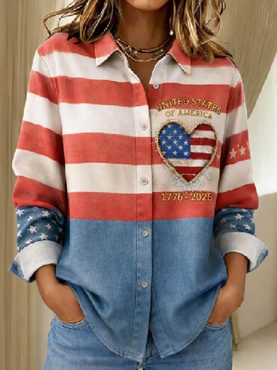 Women's 250th Anniversary Printed Long Sleeve Shirt