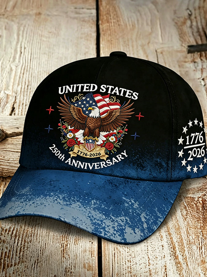Unisex 250Th Anniversary Founding Celebration Printed Baseball Hat For Independence Day In The United States