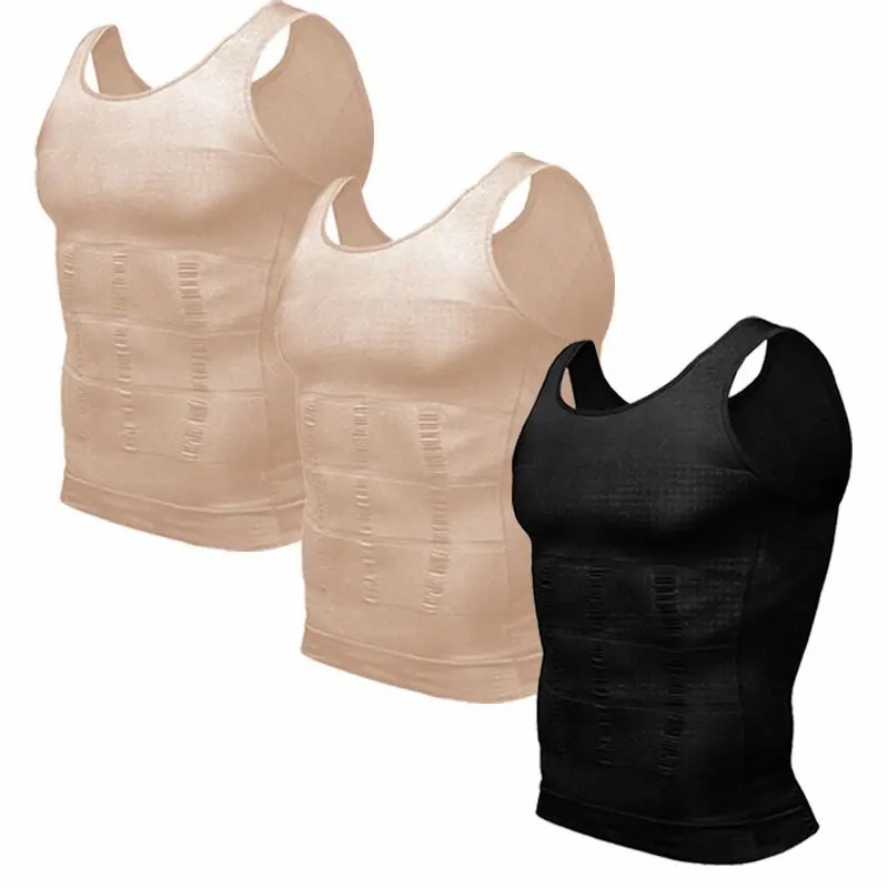 【3 pack】💪Men's Compression Shapewear Tank Top | Slim Fit Body Shaping Vest