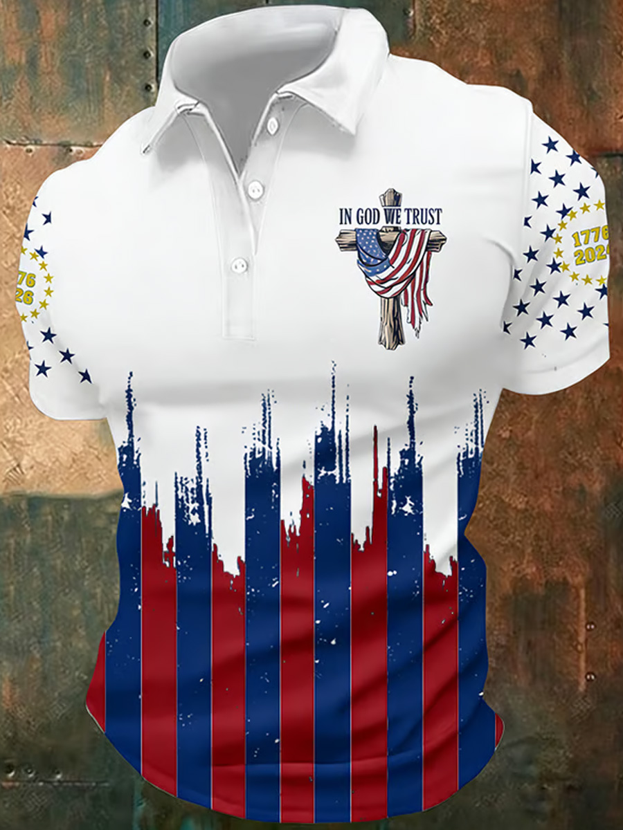 Men's 250th Anniversary Casual Short-Sleeve Polo Shirt
