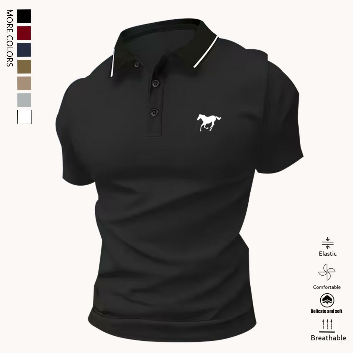 Men’s Premium Solid-Color Casual Polo Shirt