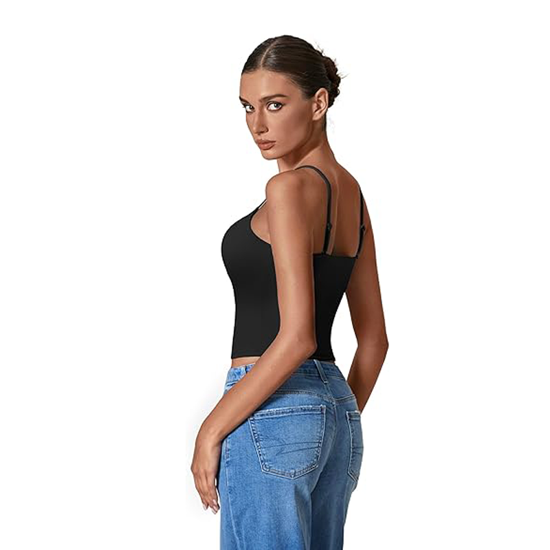 Women's solid color ribbed camisole