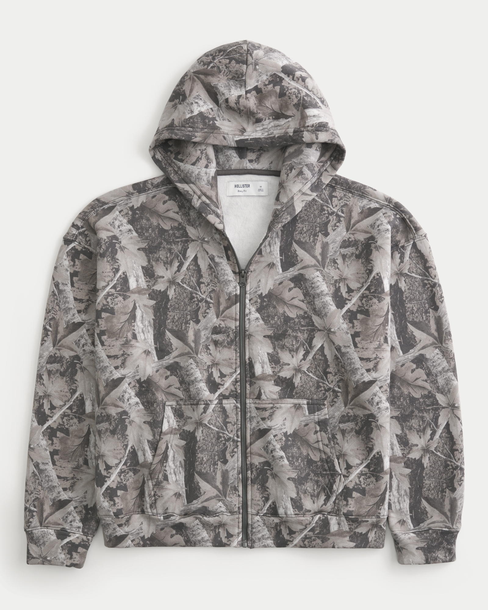 Boxy Zip-Up Hoodie