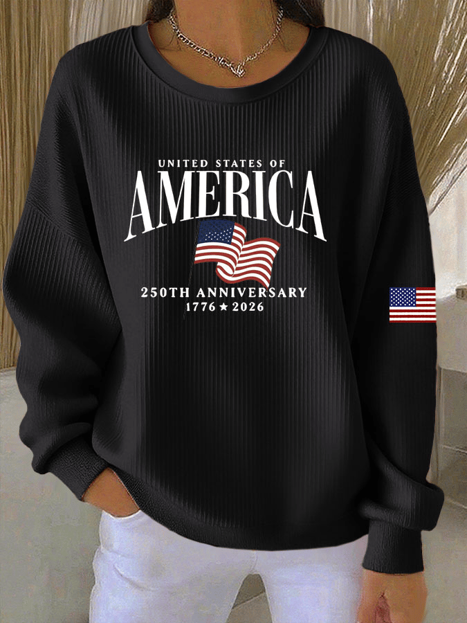Women's Casual Print Long Sleeve Knit Top