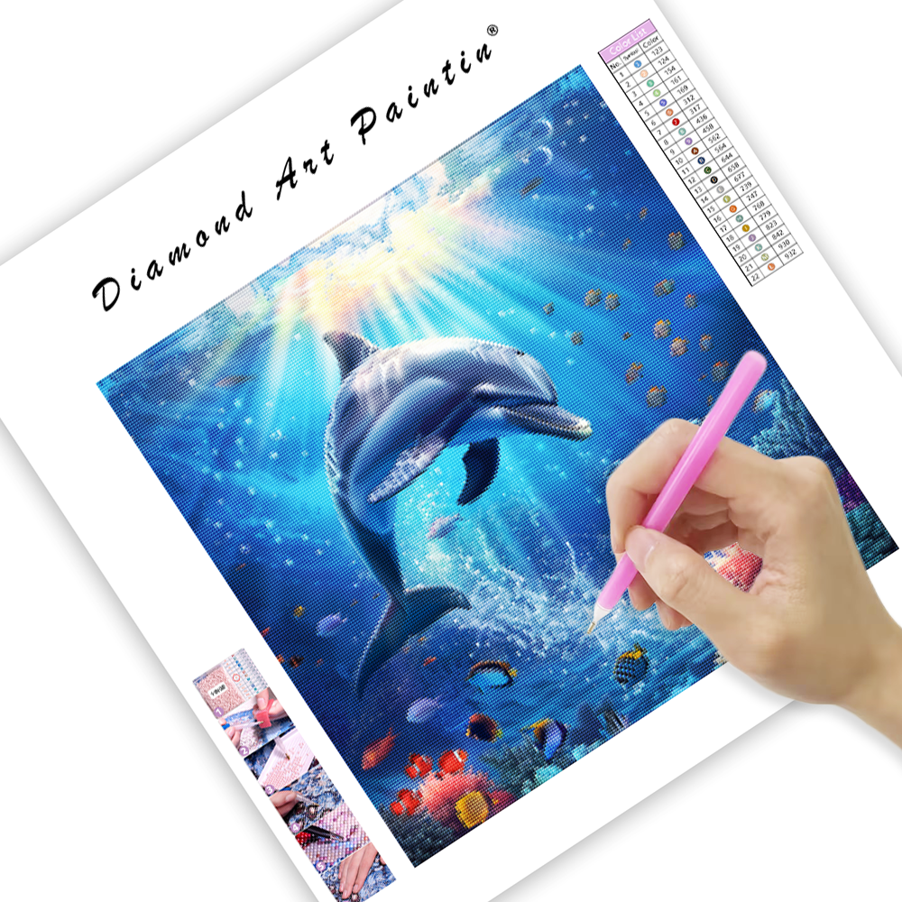 Ocean Dolphin Harmony - Diamond Painting