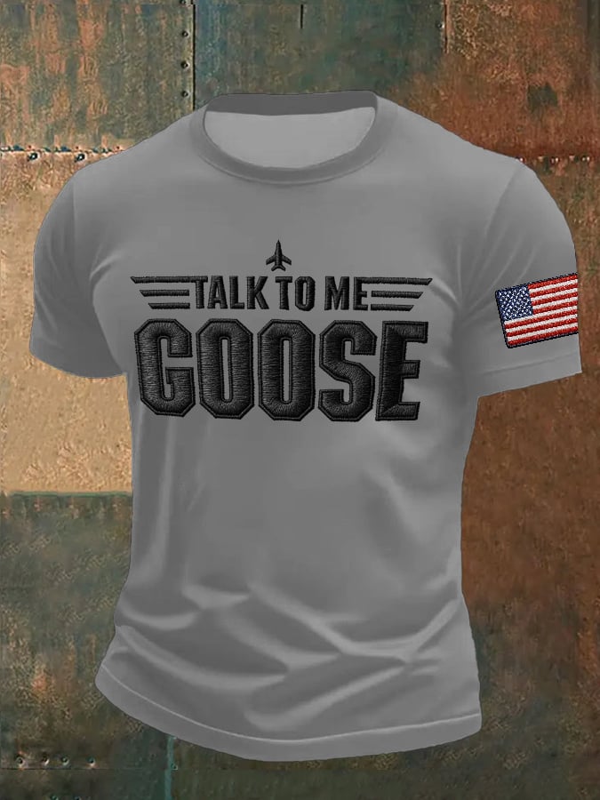 Men's Retro Talk To Me Goose Print T-Shirt
