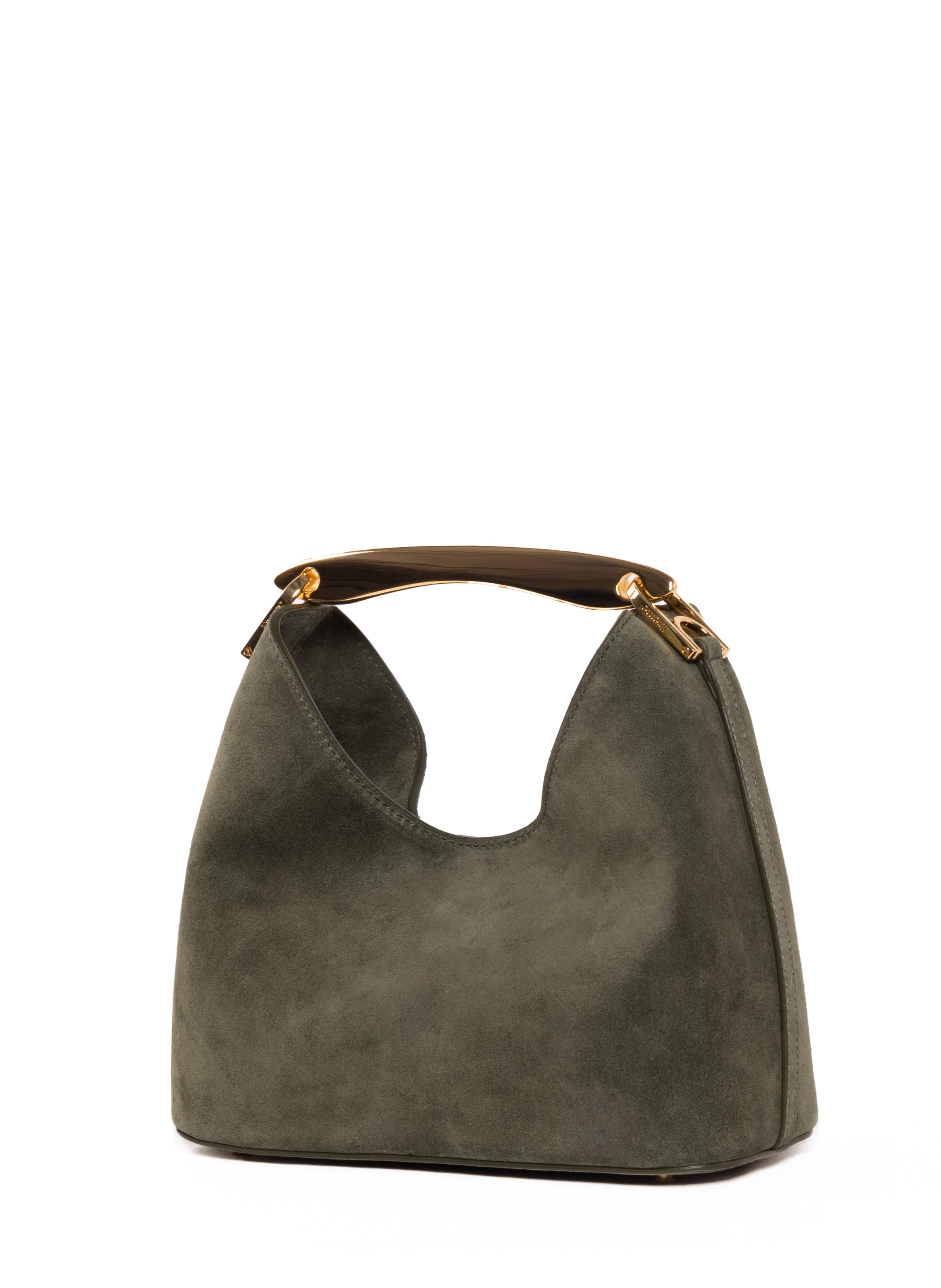 Small Boomerang Suede Khaki Clearance Sale 85%OFF