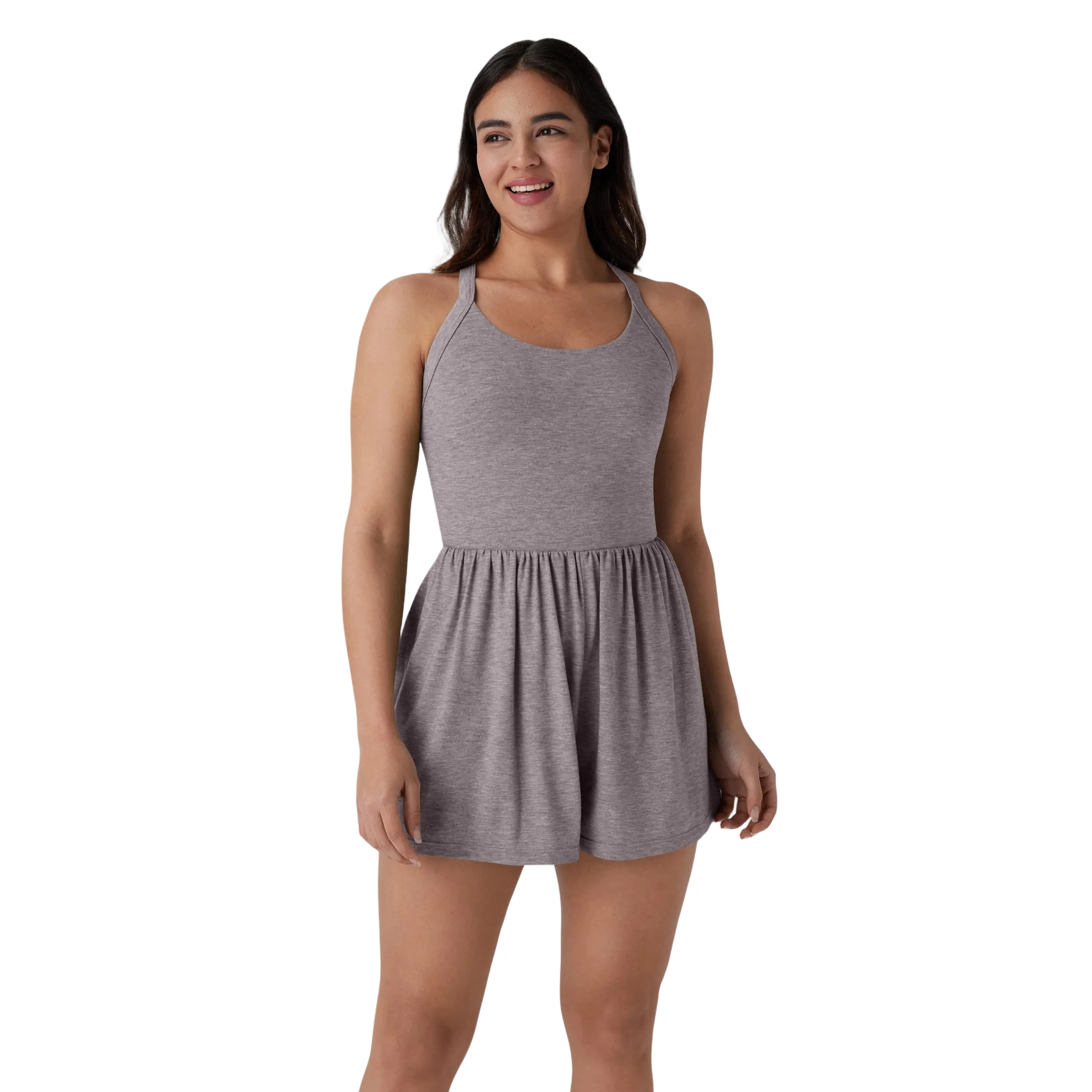 🔥Women’s Backless Twisted 2-in-1 Resort Romper with Built-In Shorts & Pockets