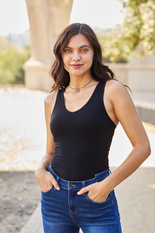 Easygoing Day Racerback Tank Bodysuit